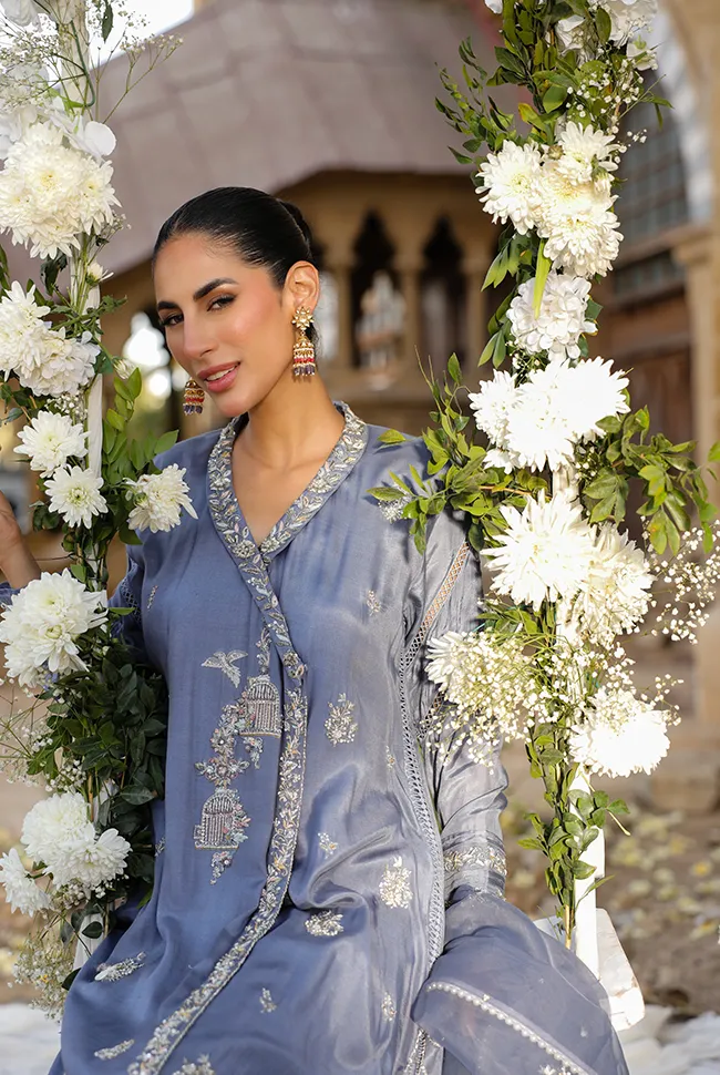 Pakistani Wedding Dress in Angrakha and Lehenga Style