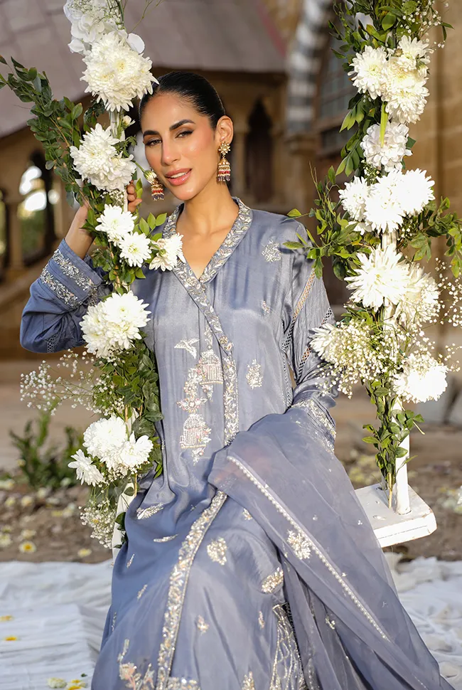 Pakistani Wedding Dress in Angrakha and Lehenga Style