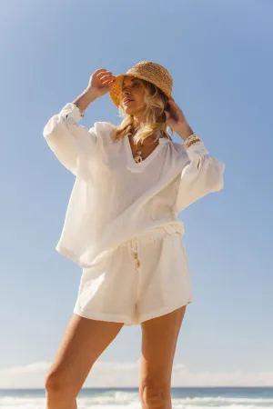 Palm Blouse - White