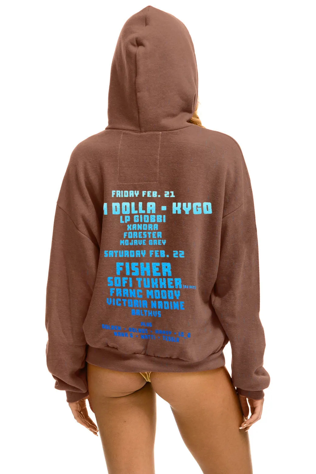 PALM TREE FESTIVAL ASPEN 2025 PULLOVER HOODIE RELAXED - BROWN
