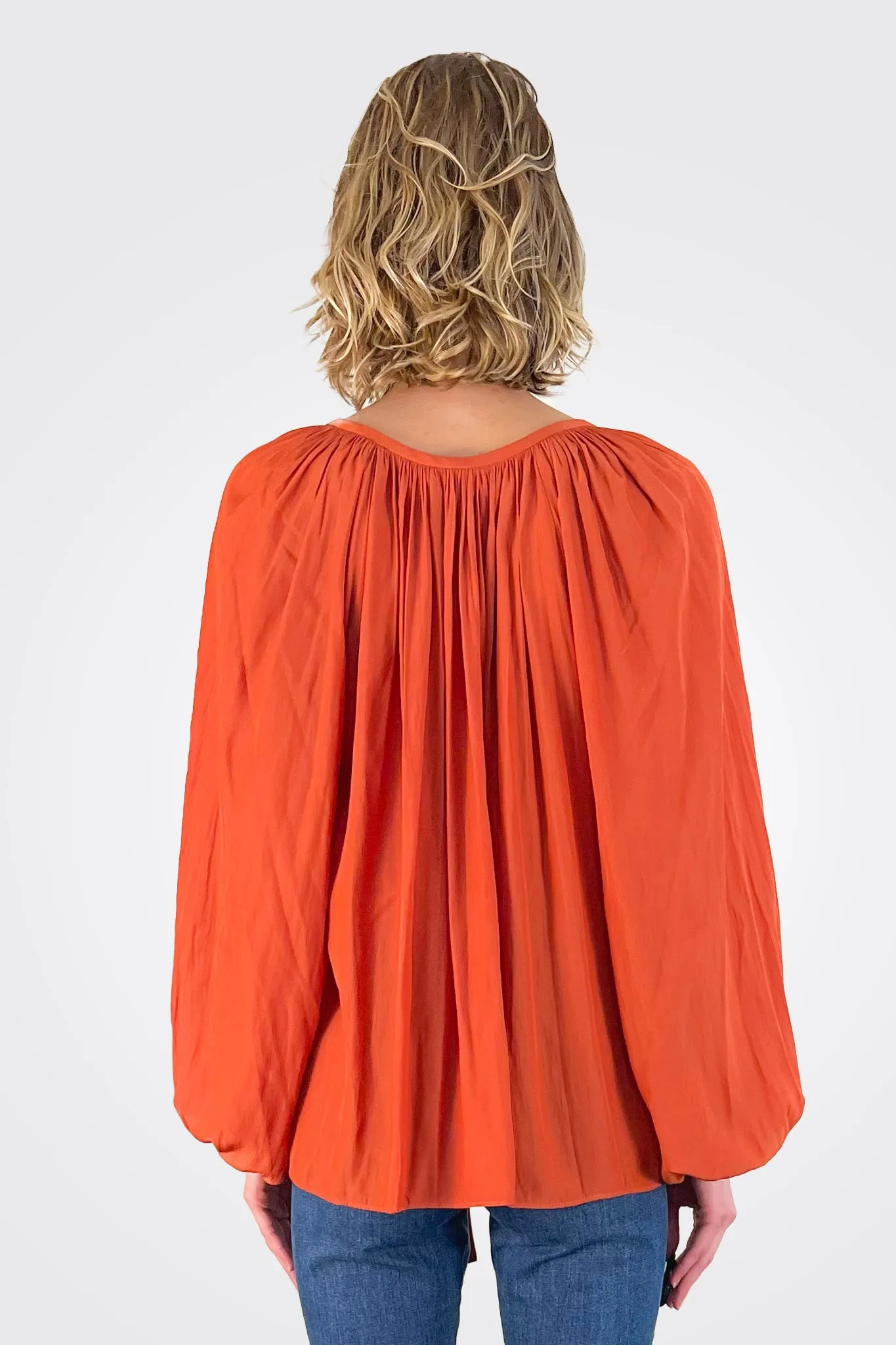 Paris Long Sleeve Top - Burnt Rust