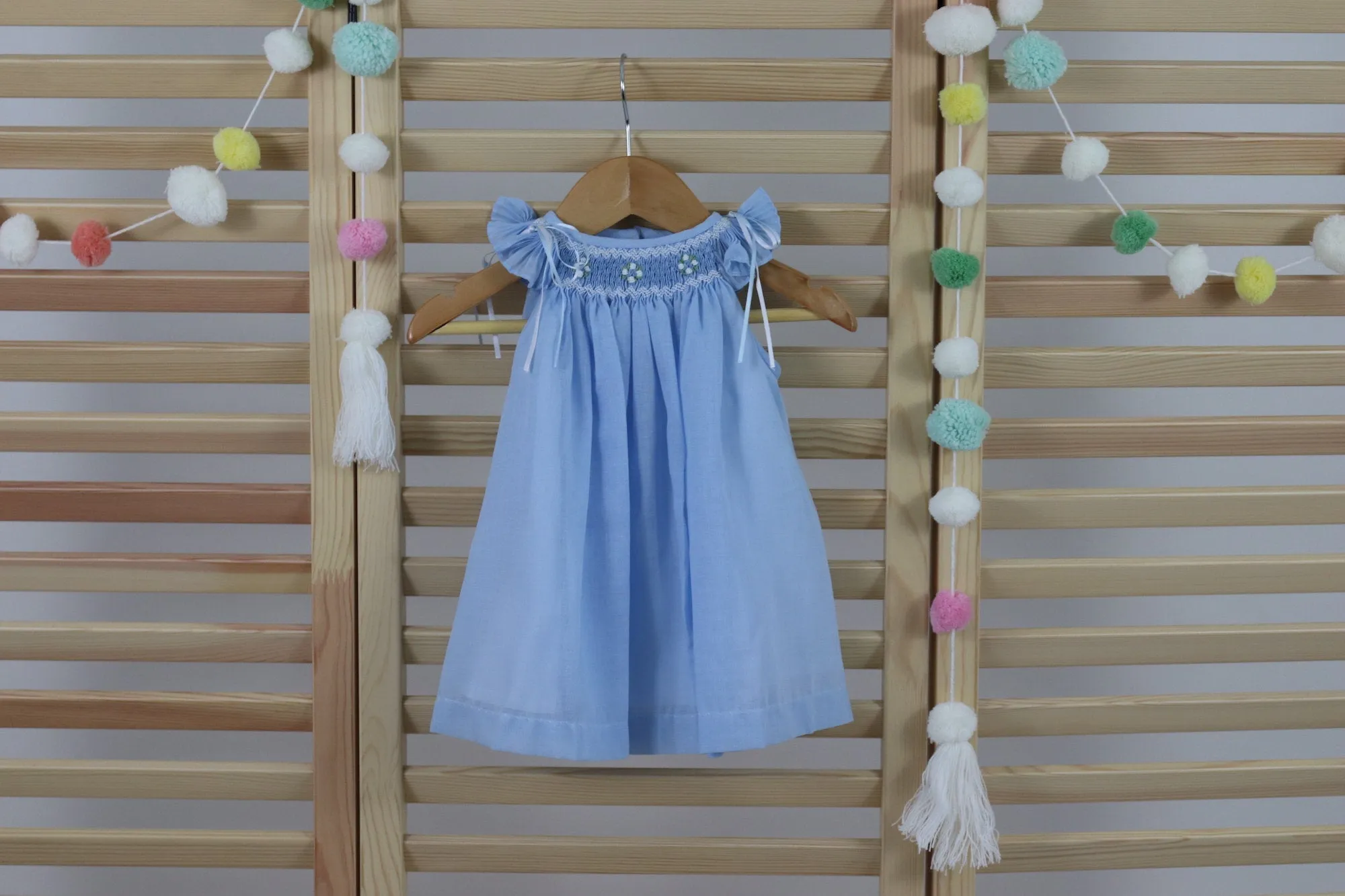 Pastel Blue Matching Sister Dresses, Flower Girl Dresses, Smocked dresses, Bishop Dress, Baby Dresses, Girl Dresses