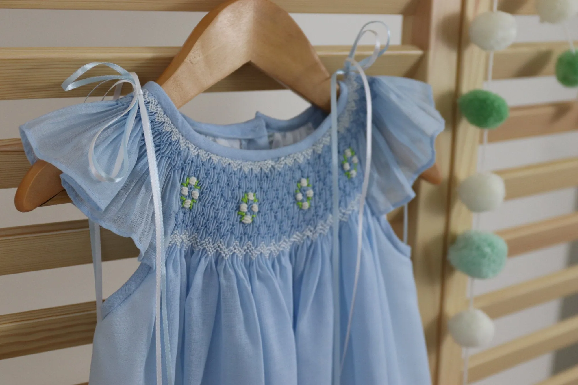Pastel Blue Matching Sister Dresses, Flower Girl Dresses, Smocked dresses, Bishop Dress, Baby Dresses, Girl Dresses