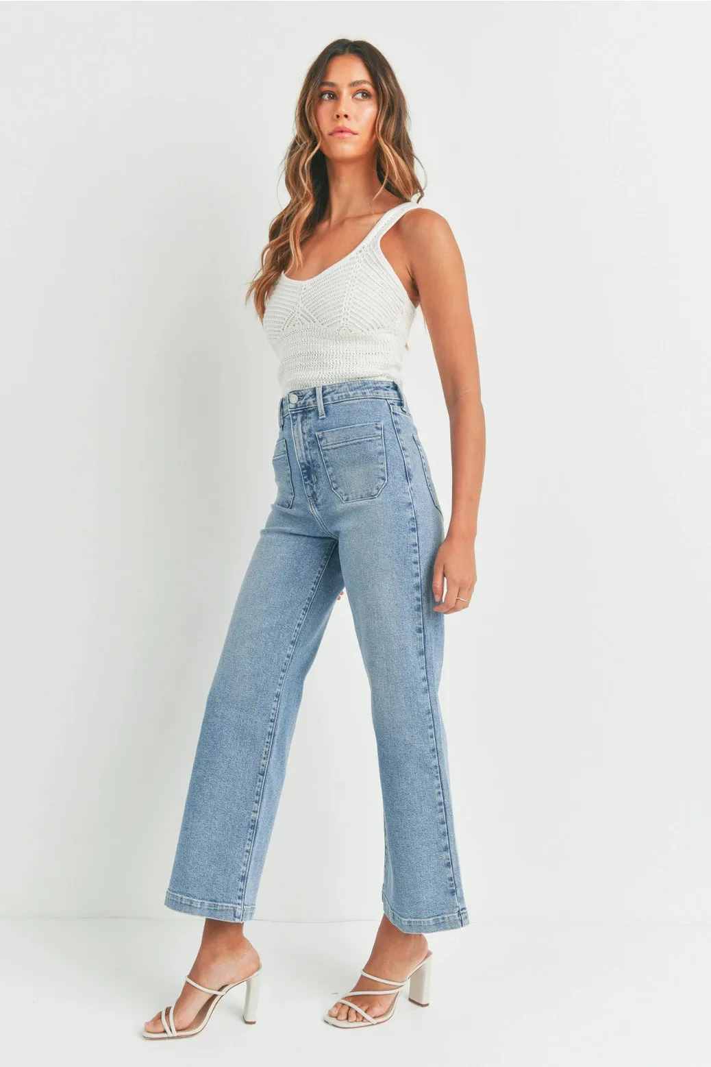 Patch Pocket Wide Leg Light