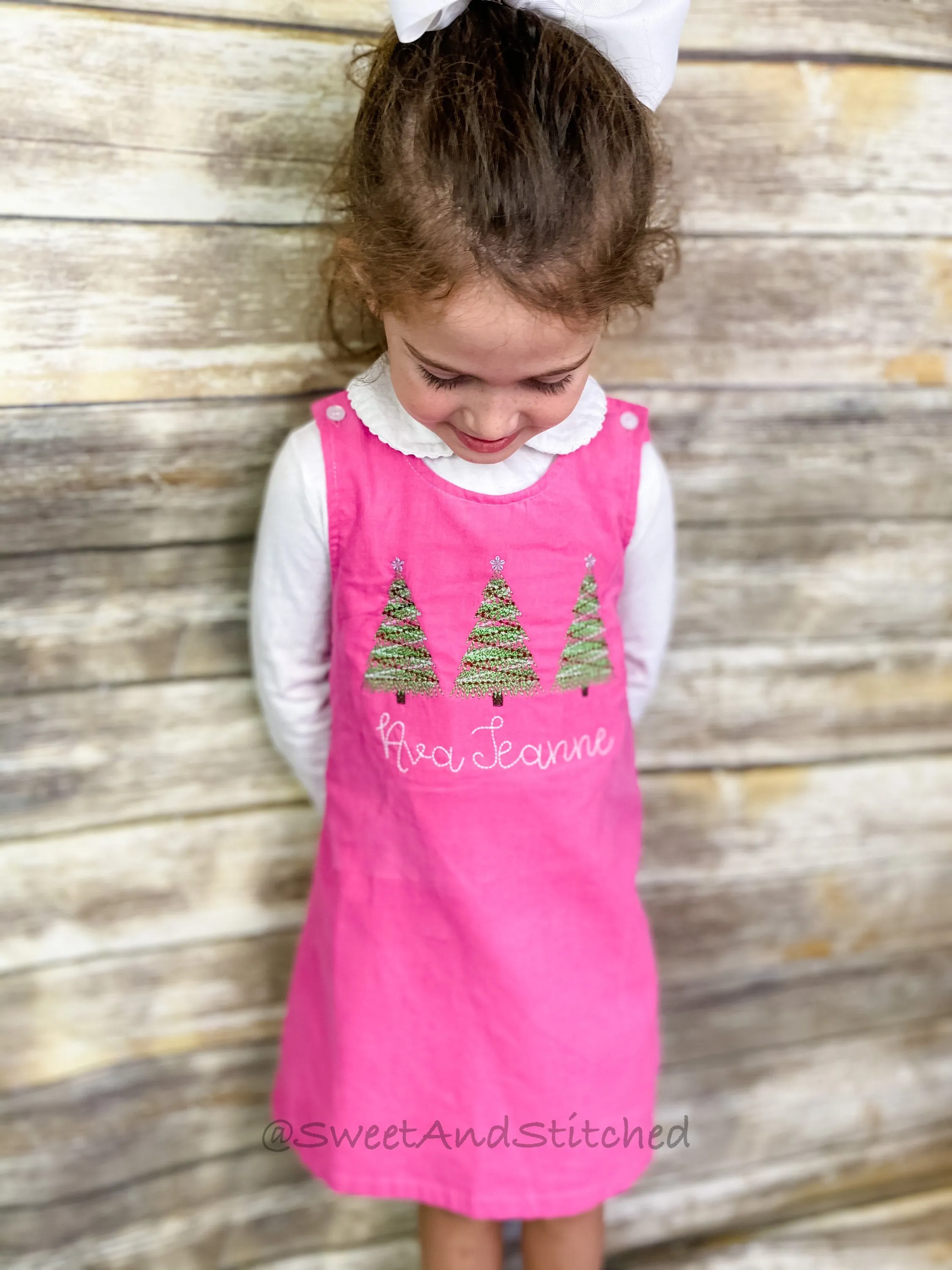 Pink Corduroy jumper dress BLANK
