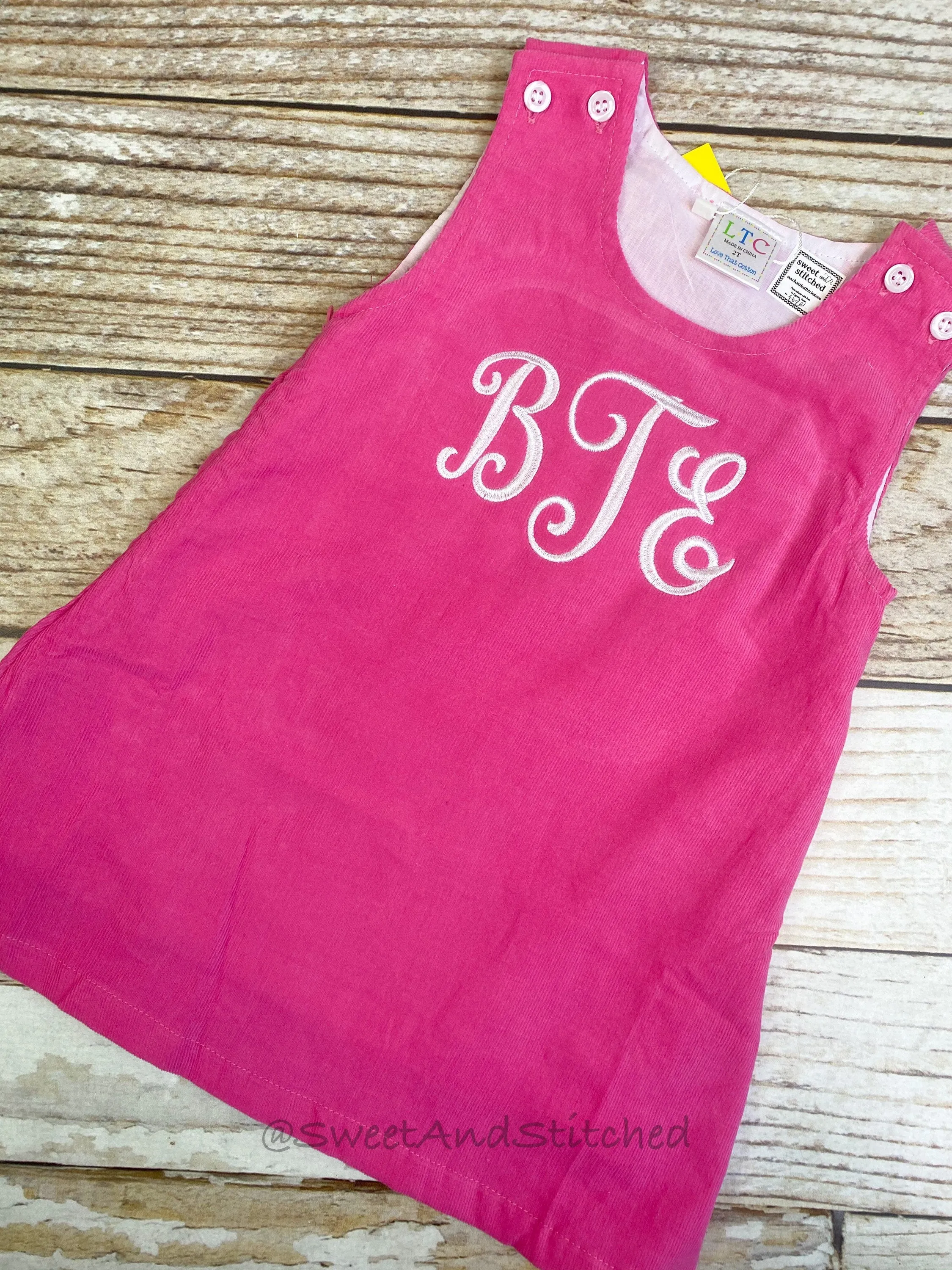 Pink Corduroy jumper dress BLANK