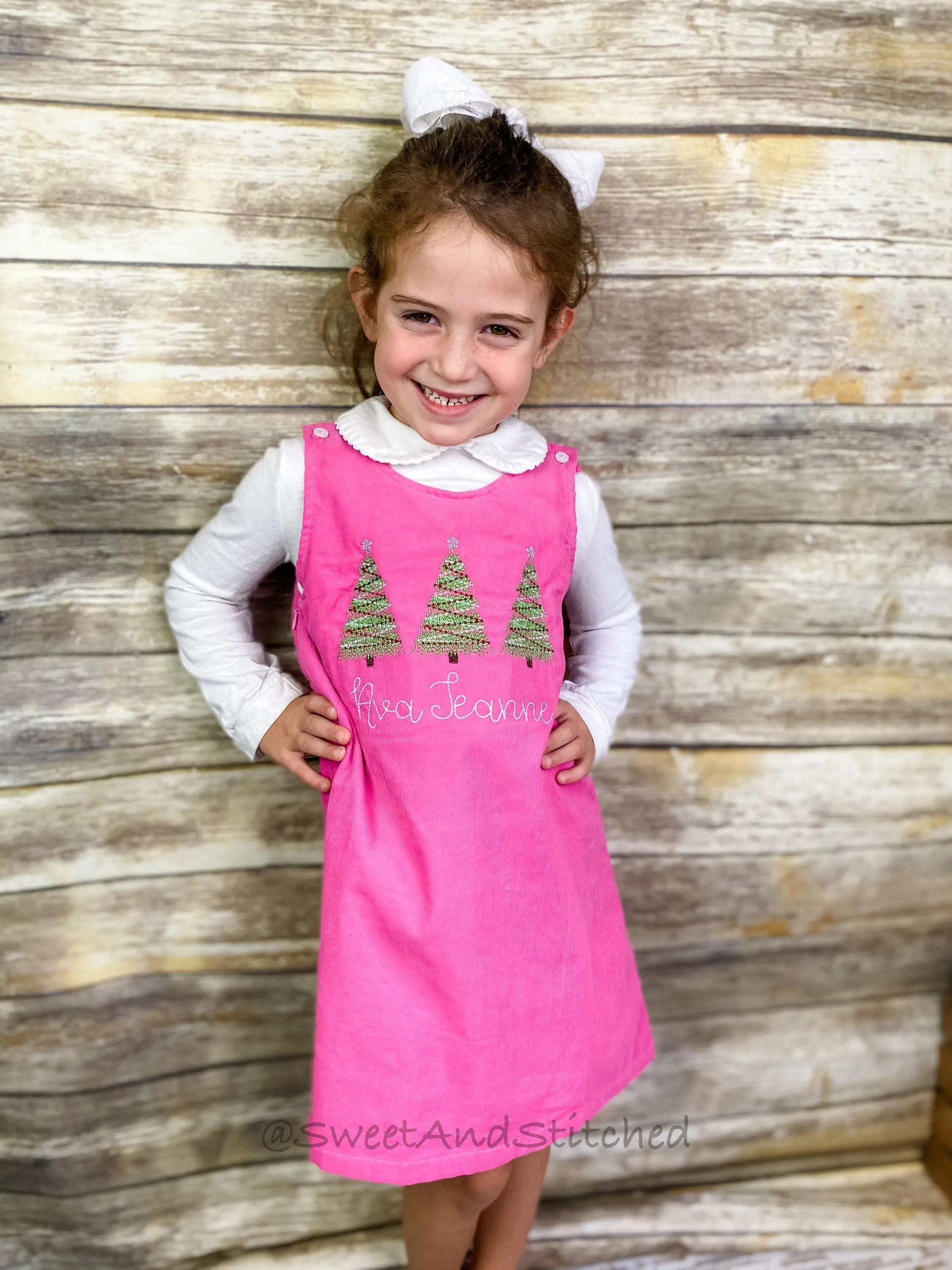 Pink Corduroy jumper dress BLANK