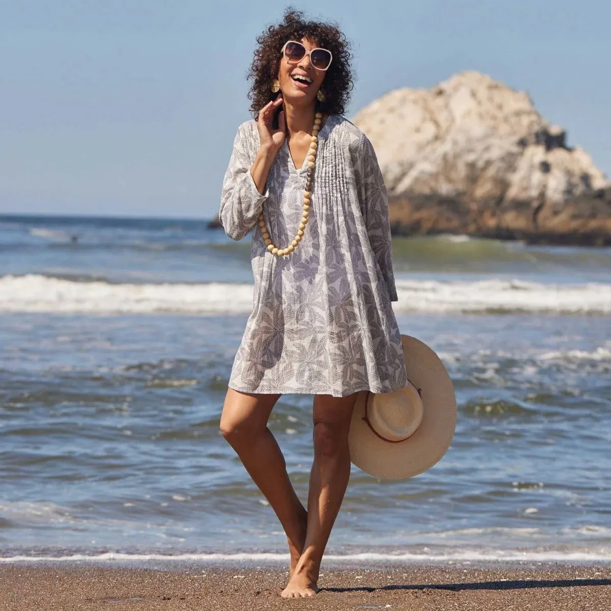 Pintuck Beach Coverup