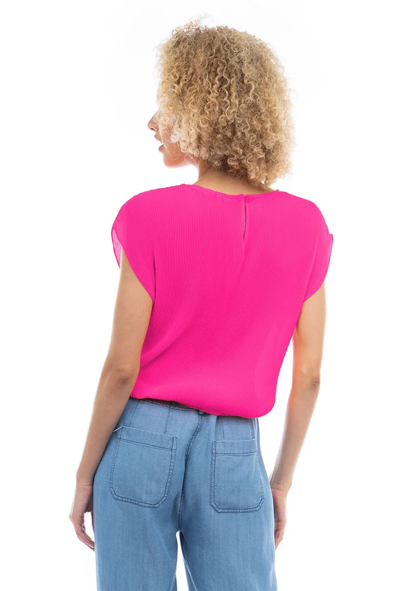 Plisse Blouse With Elasticized Waist