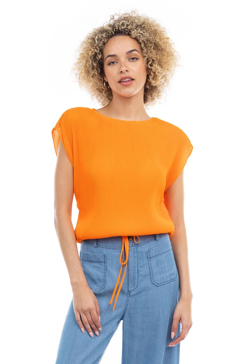 Plisse Blouse With Elasticized Waist