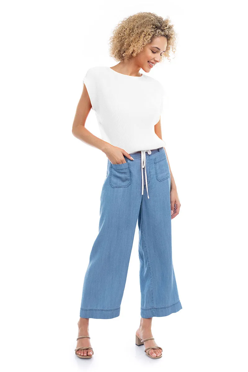 Plisse Blouse With Elasticized Waist