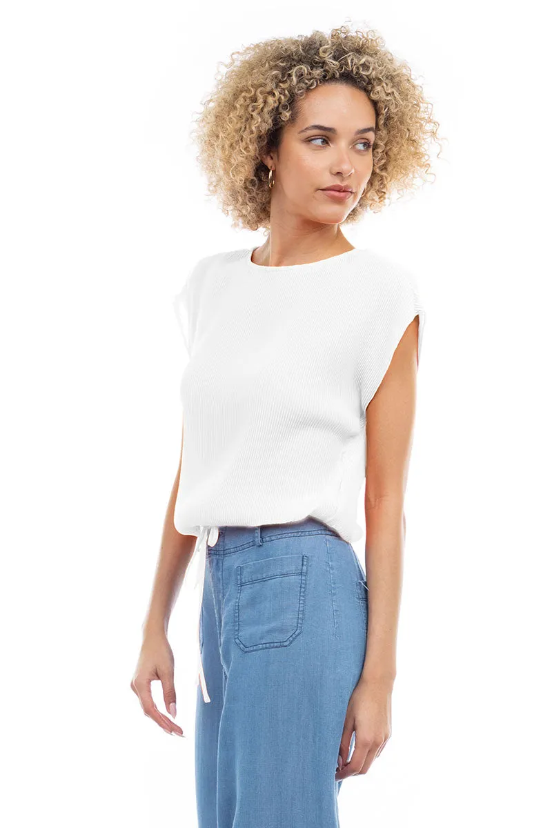 Plisse Blouse With Elasticized Waist