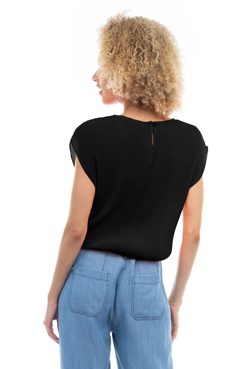 Plisse Blouse With Elasticized Waist