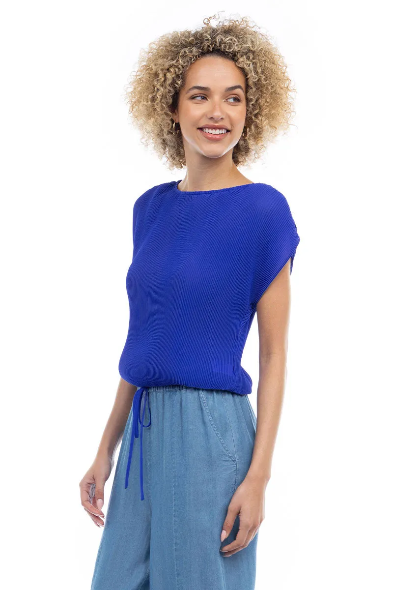 Plisse Blouse With Elasticized Waist