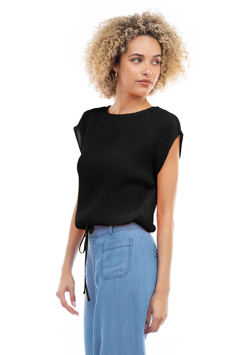 Plisse Blouse With Elasticized Waist