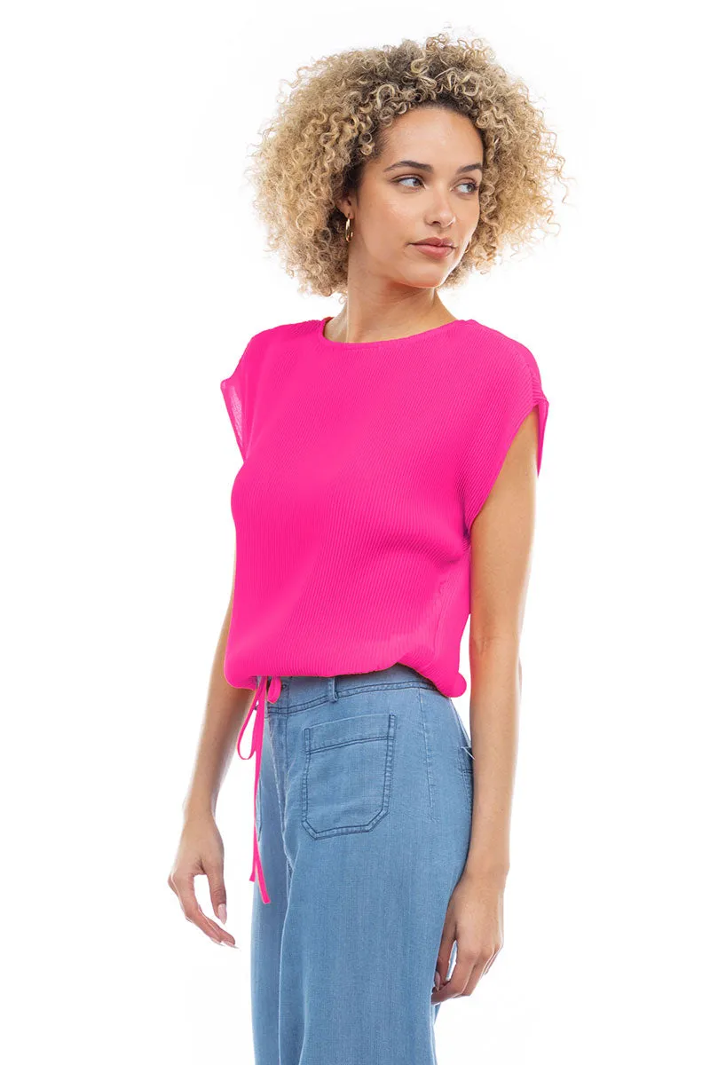 Plisse Blouse With Elasticized Waist