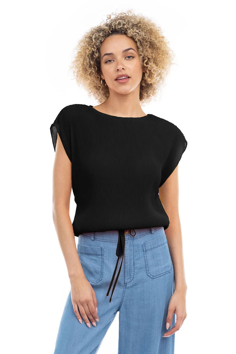Plisse Blouse With Elasticized Waist