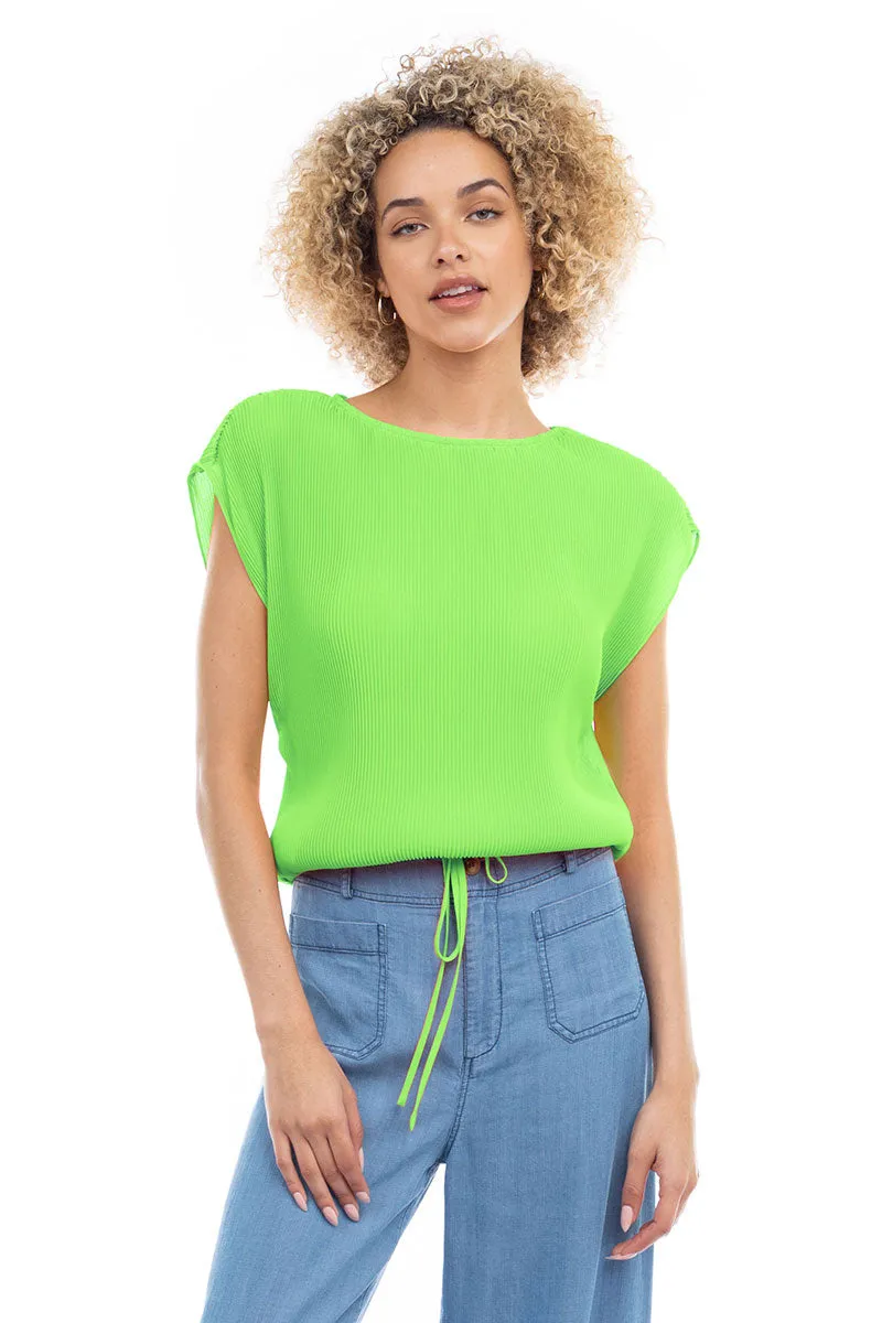 Plisse Blouse With Elasticized Waist