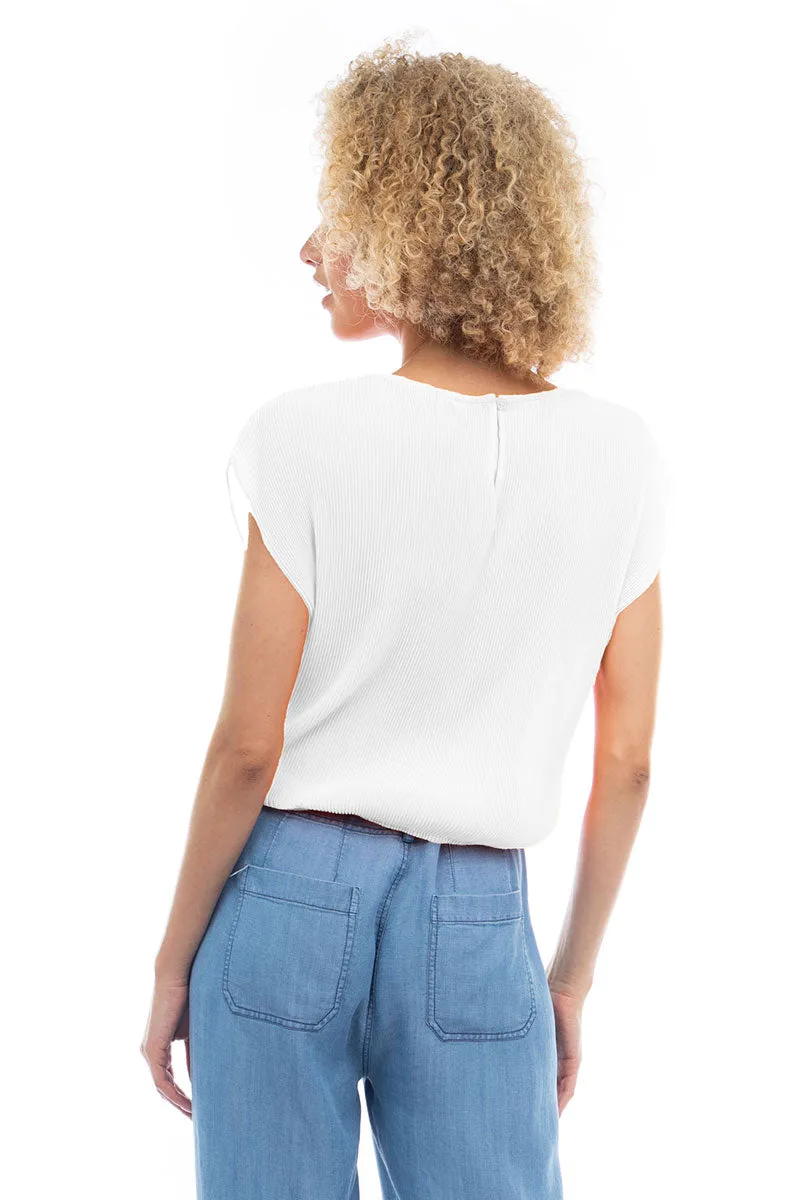 Plisse Blouse With Elasticized Waist