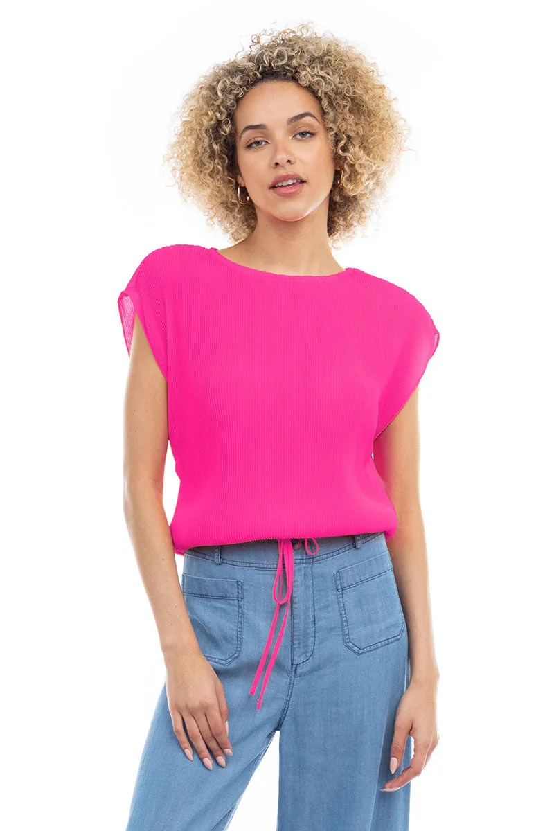Plisse Blouse With Elasticized Waist