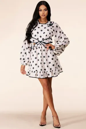 Poka dot mini dress with open sides