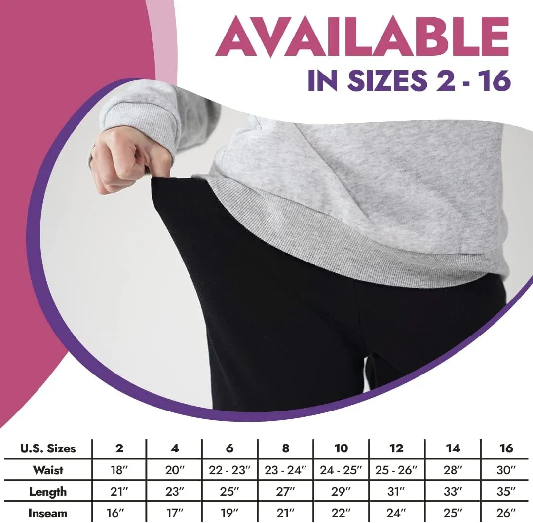 Popular Girls Leggings Ankle Length - Comfortable Leggings for Girls. Cotton Leggings Great for Softness and Breathability.