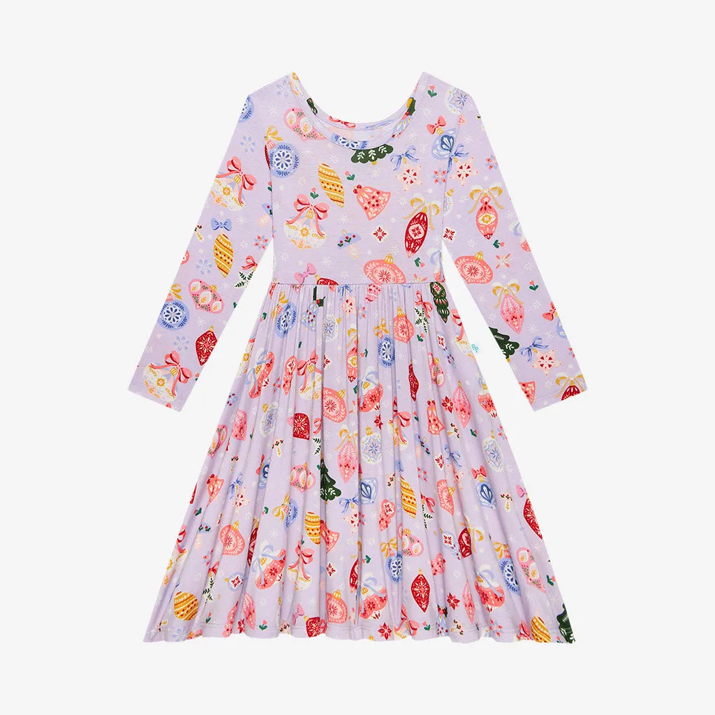Posh Peanut Holly L/S Basic Twirl Dress