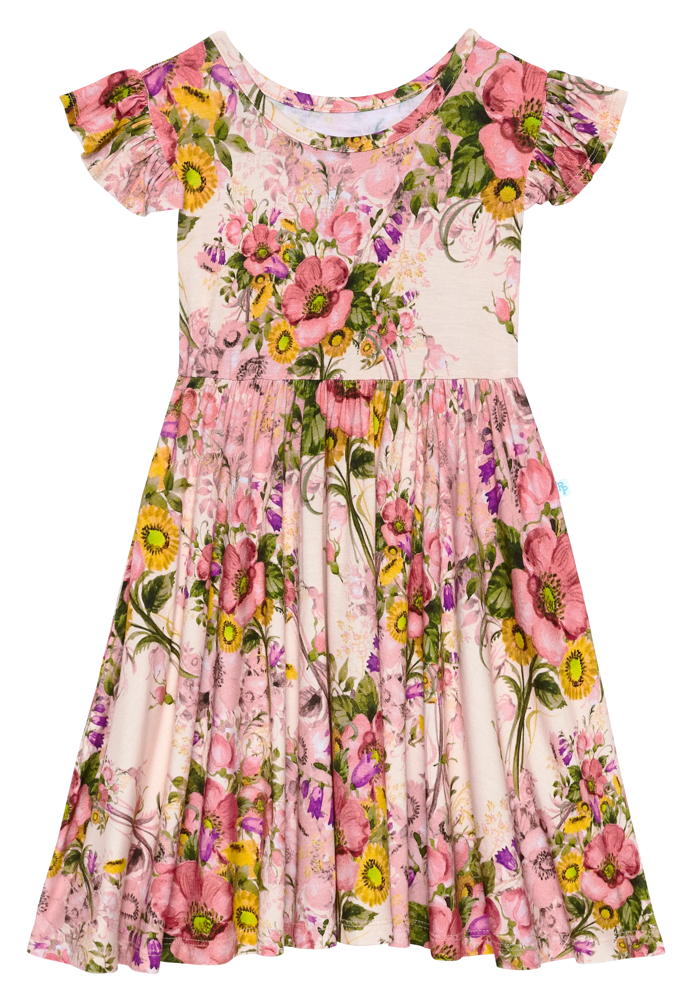 Posh Peanut June Ruffled Capsleeve Twirl Dress