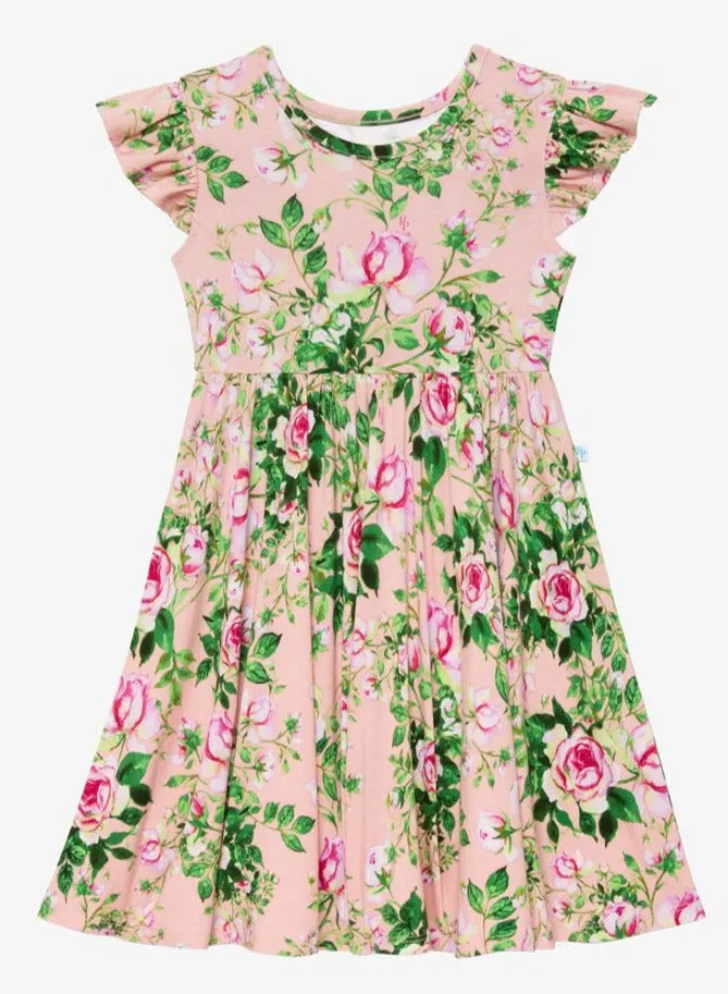 Posh Peanut Renia Ruffled Capsleeve Twirl Dress