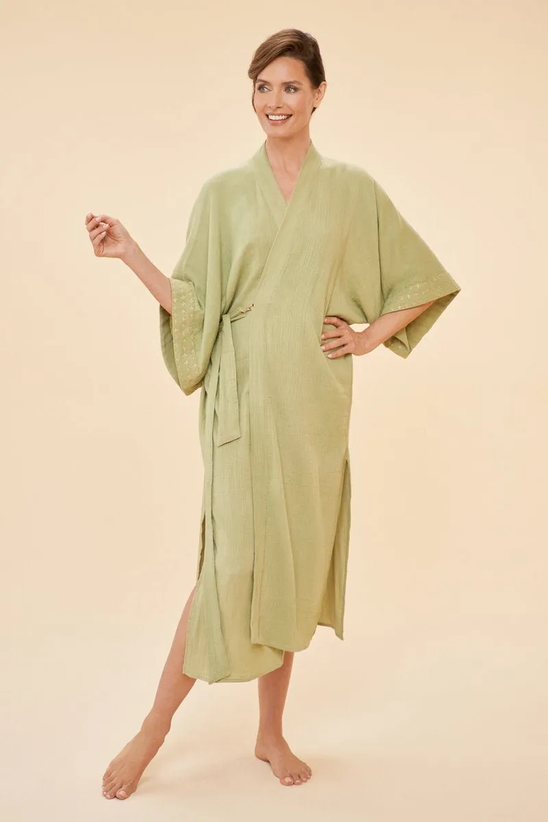 Powder Organic Cotton Retreat Gown Olive