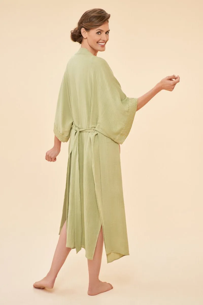 Powder Organic Cotton Retreat Gown Olive