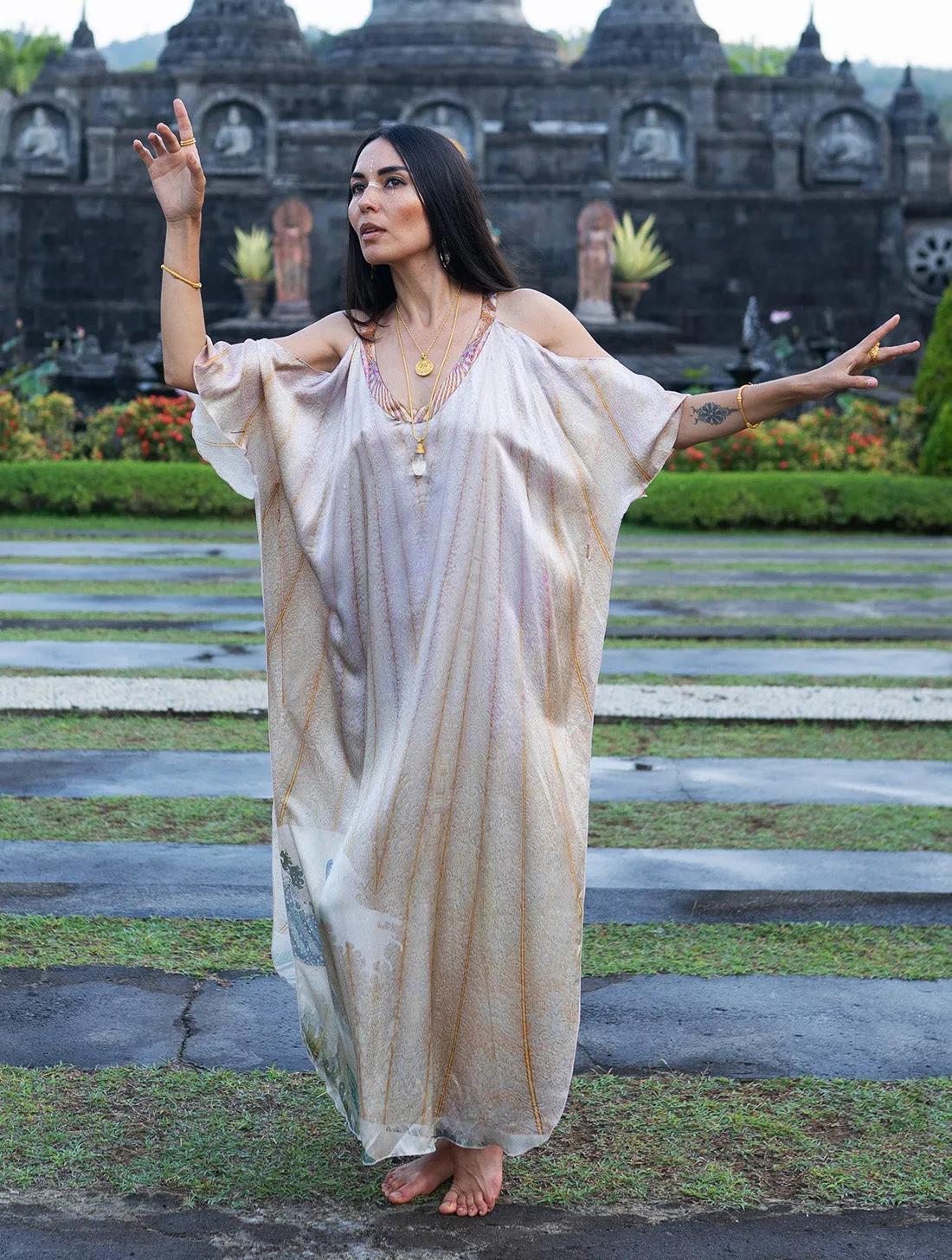 Priestess of the Light Open Sleve Dress