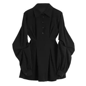 punk polo collar dress  KF83070