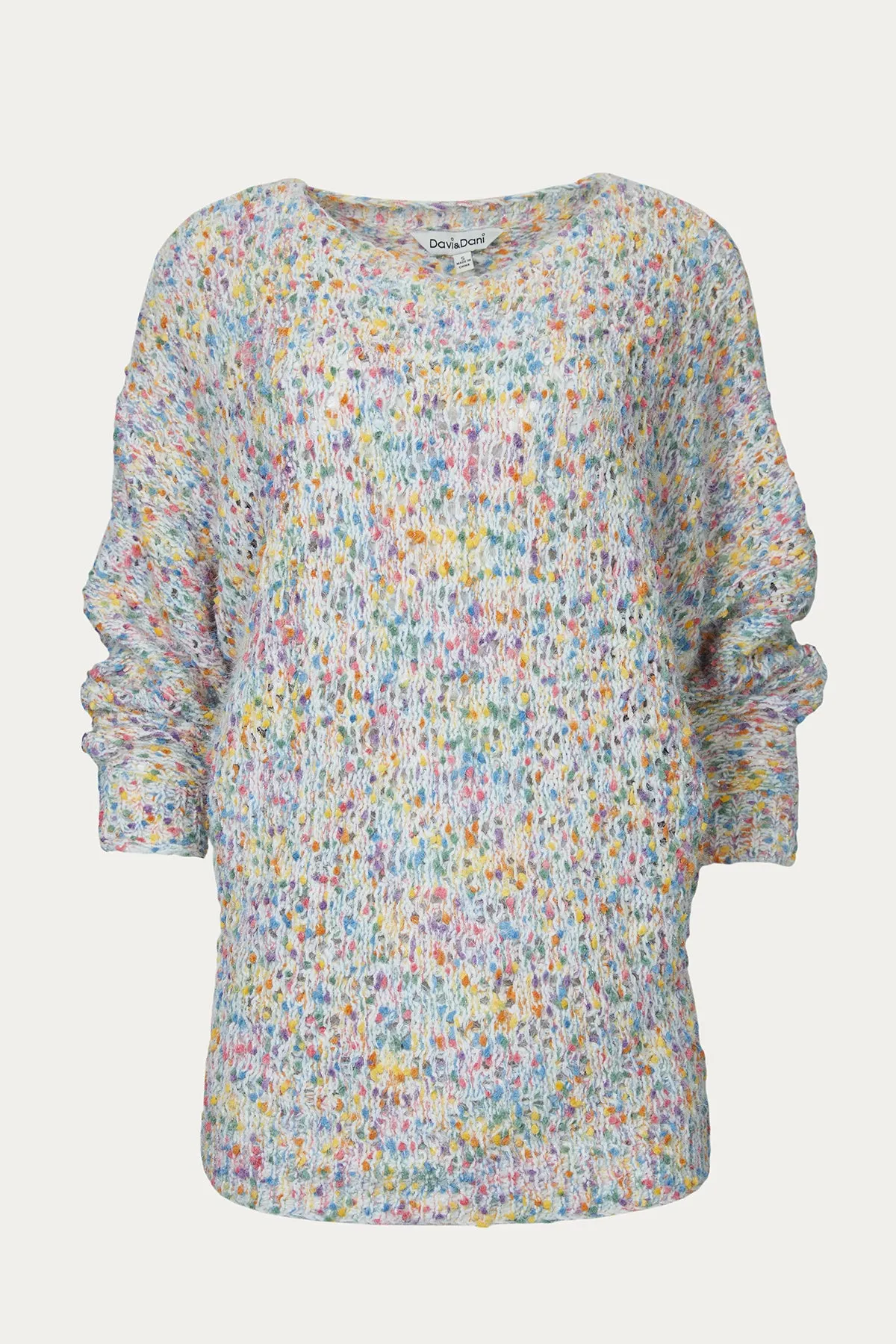 RAINBOW DOTS OVERSIZED SWEATER