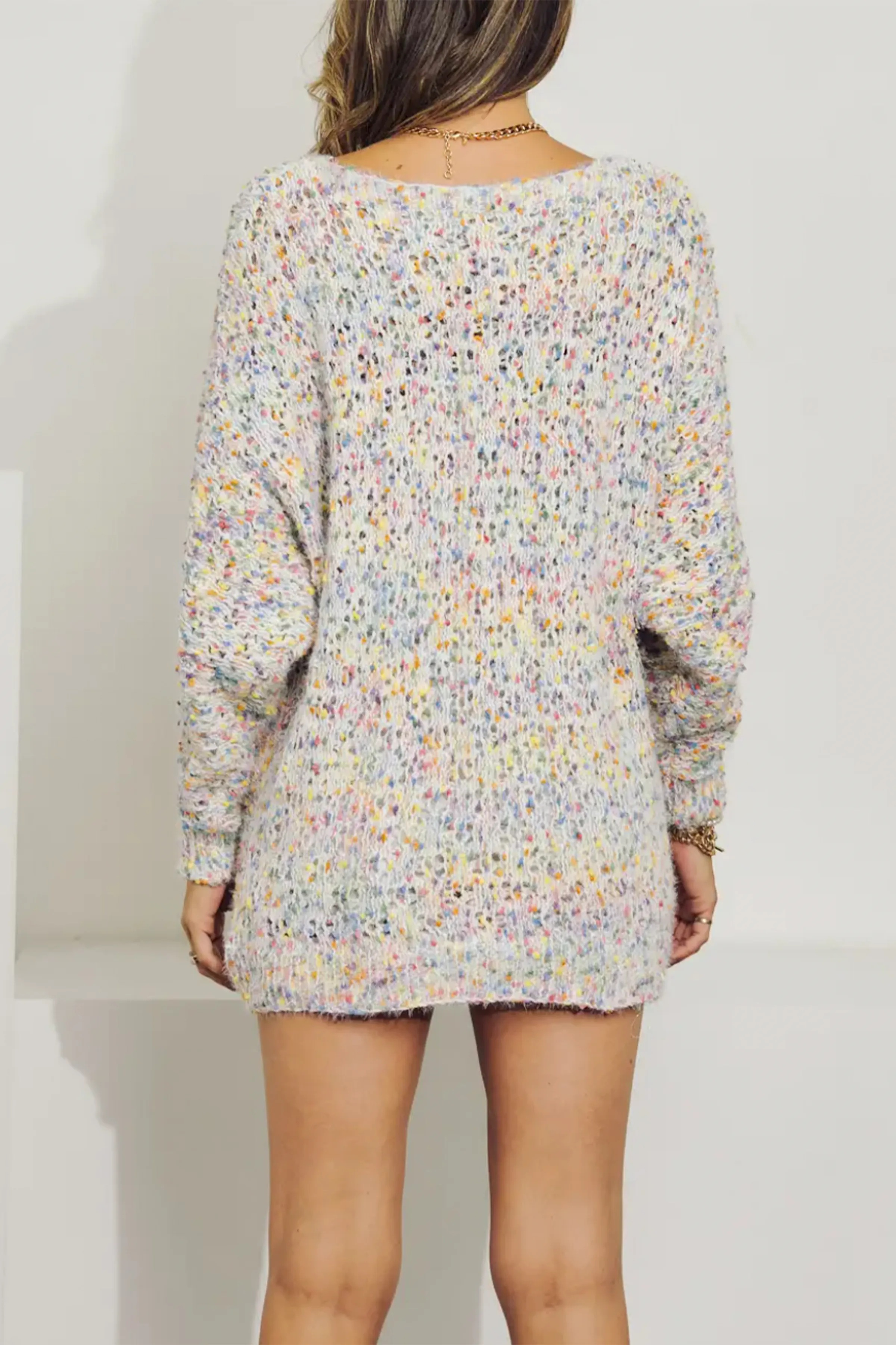 RAINBOW DOTS OVERSIZED SWEATER