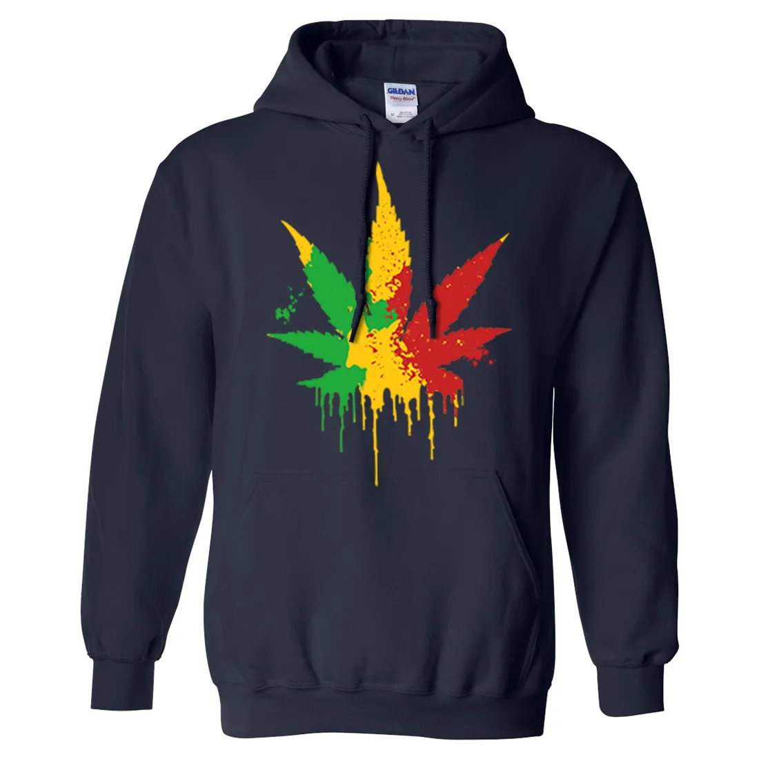 Rasta Pot Leaf Sweatshirt Hoodie