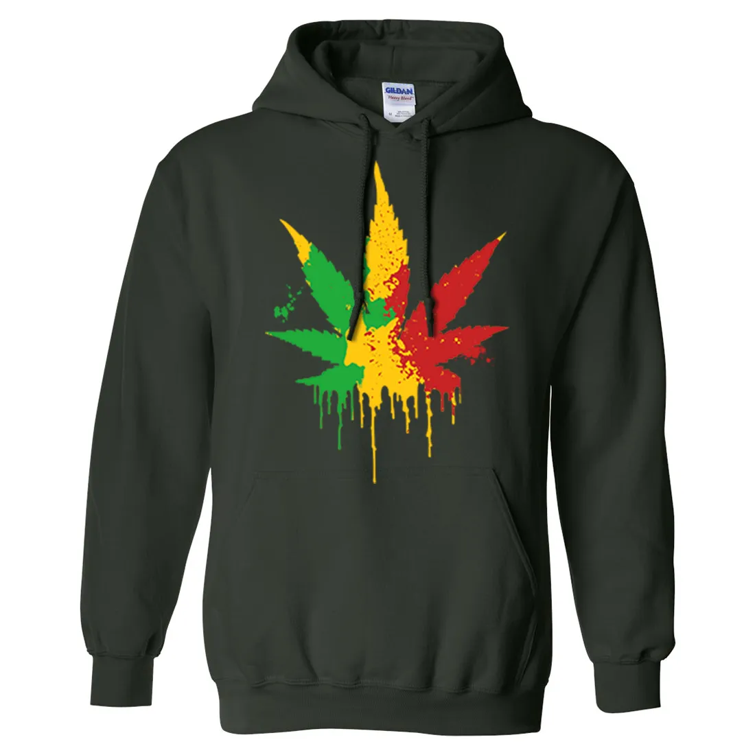 Rasta Pot Leaf Sweatshirt Hoodie