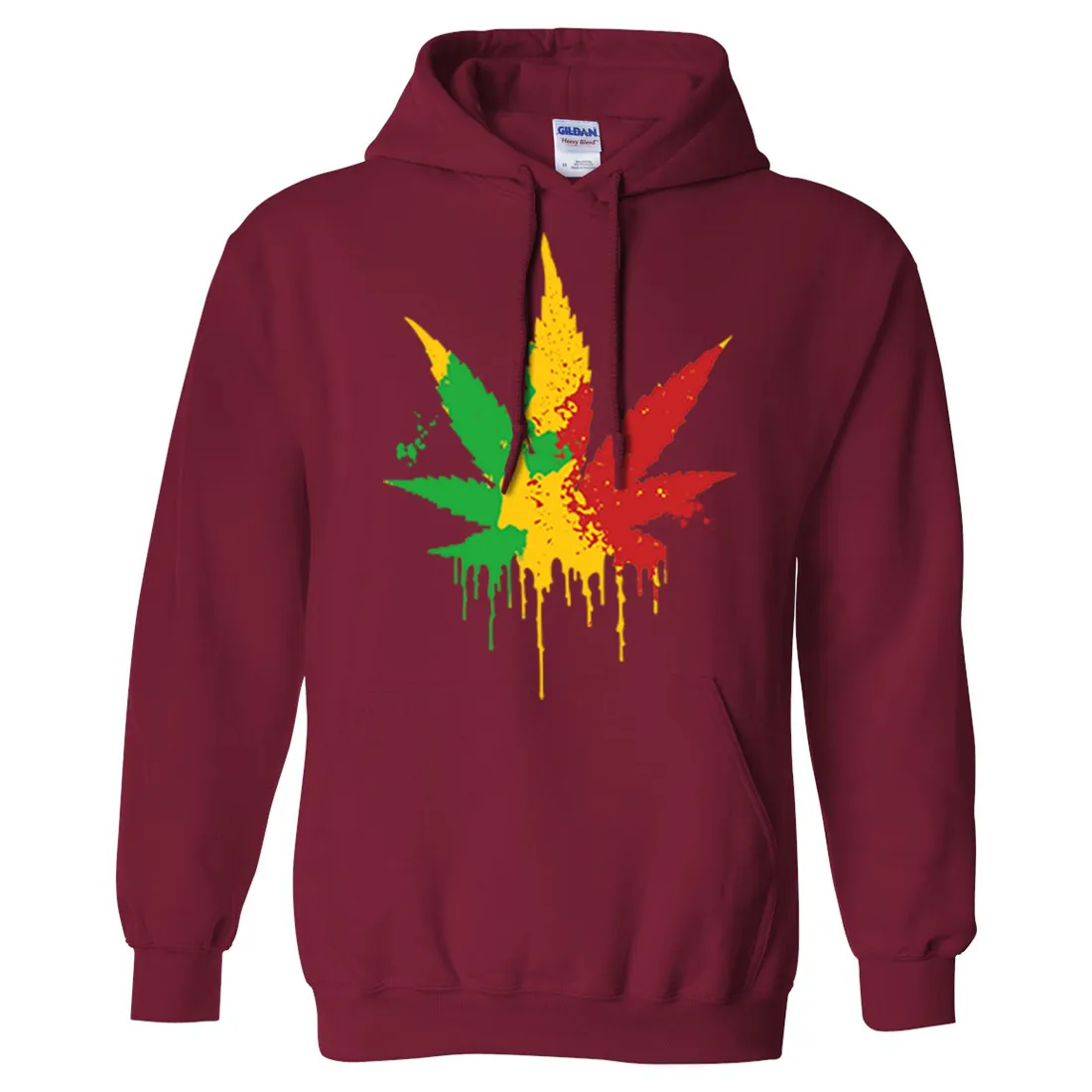 Rasta Pot Leaf Sweatshirt Hoodie
