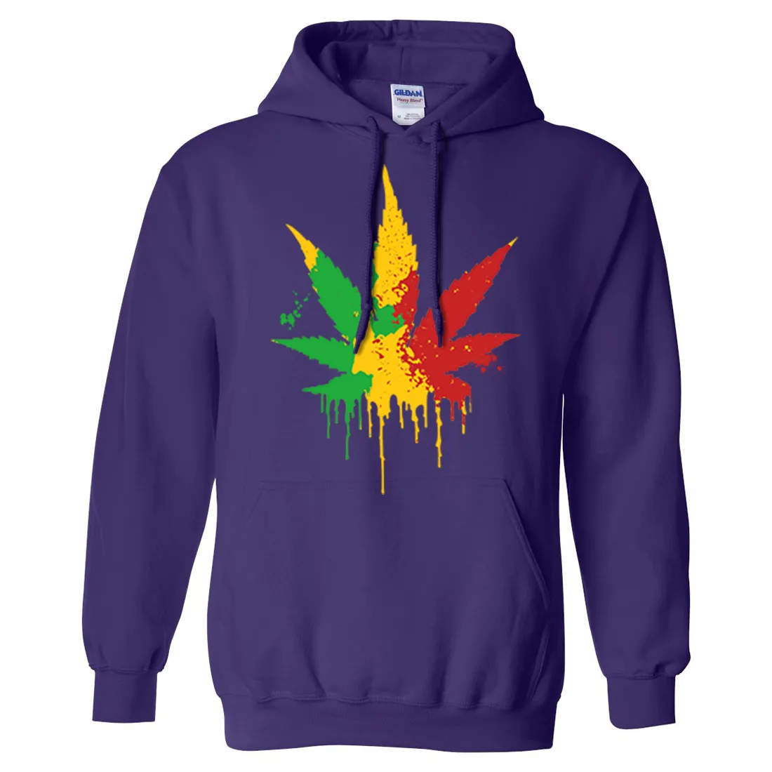 Rasta Pot Leaf Sweatshirt Hoodie