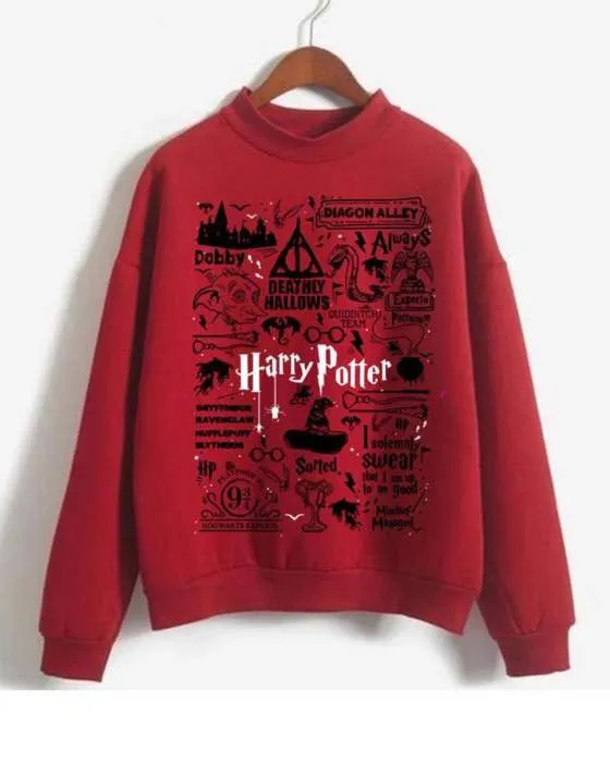 RED HARRY POTTER SWEATSHIRT FOR womens