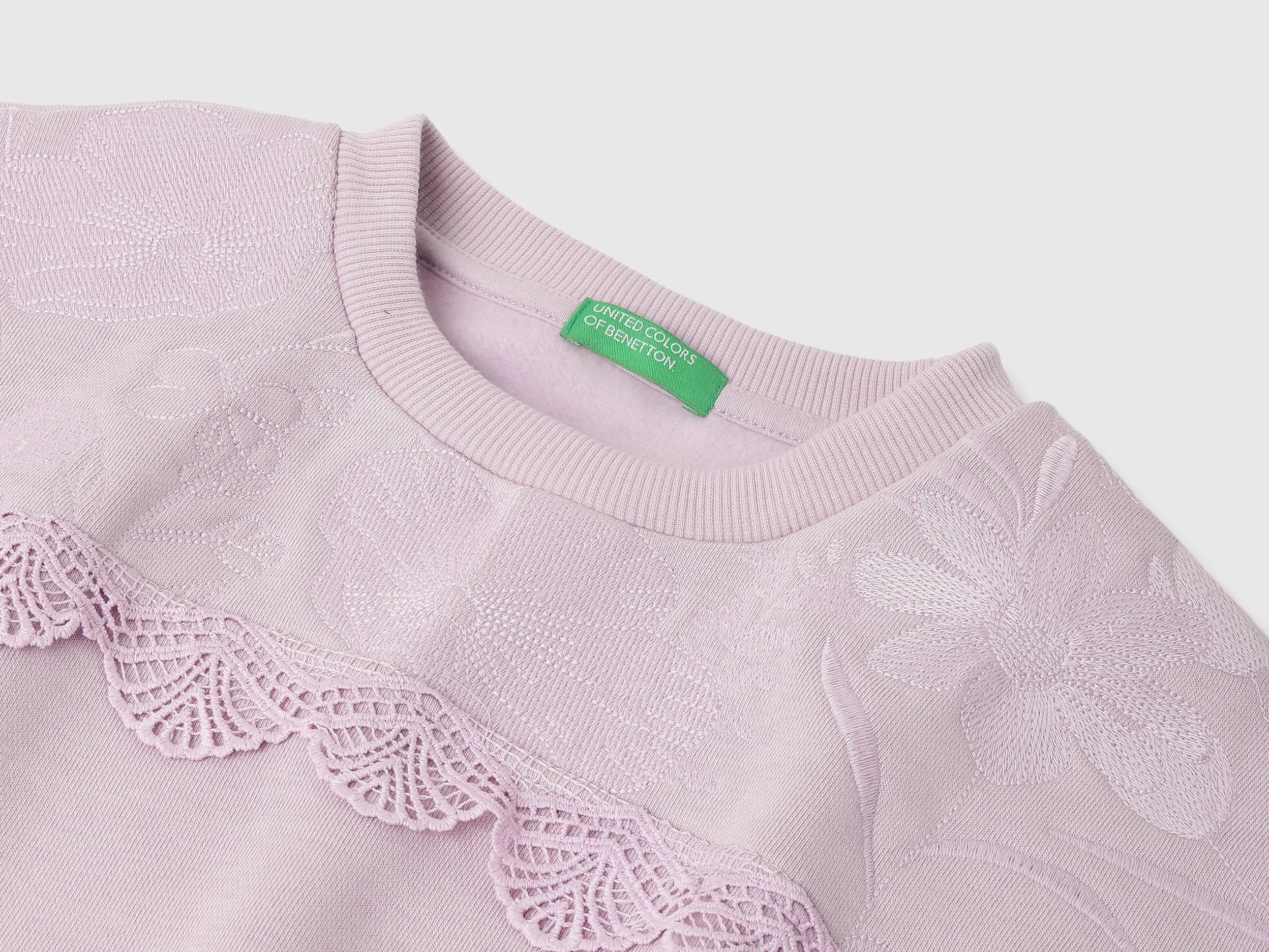 Regular Fit Round Neck Embroidered Sweatshirts