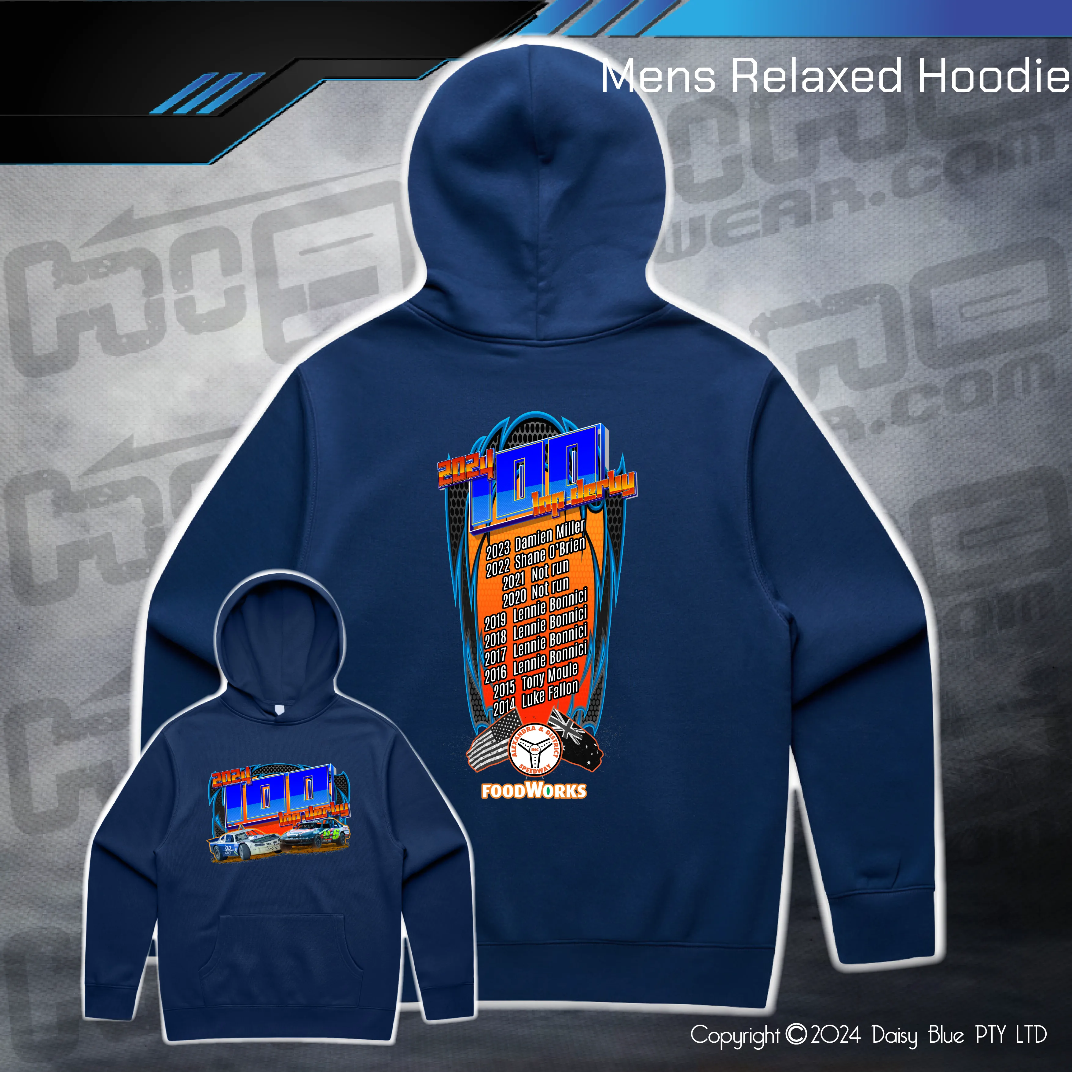 Relaxed Hoodie - 100 Lap Derby 2024