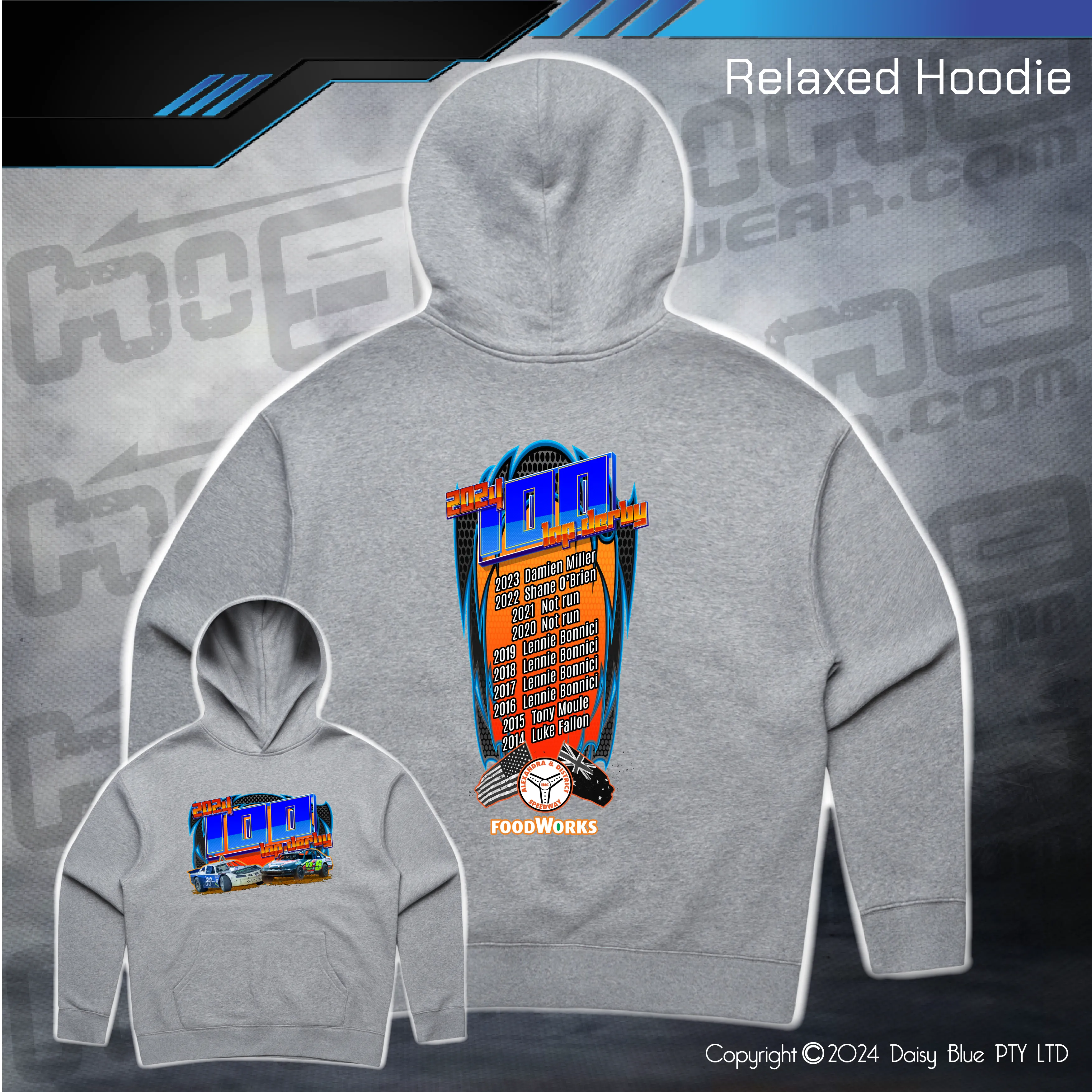 Relaxed Hoodie - 100 Lap Derby 2024