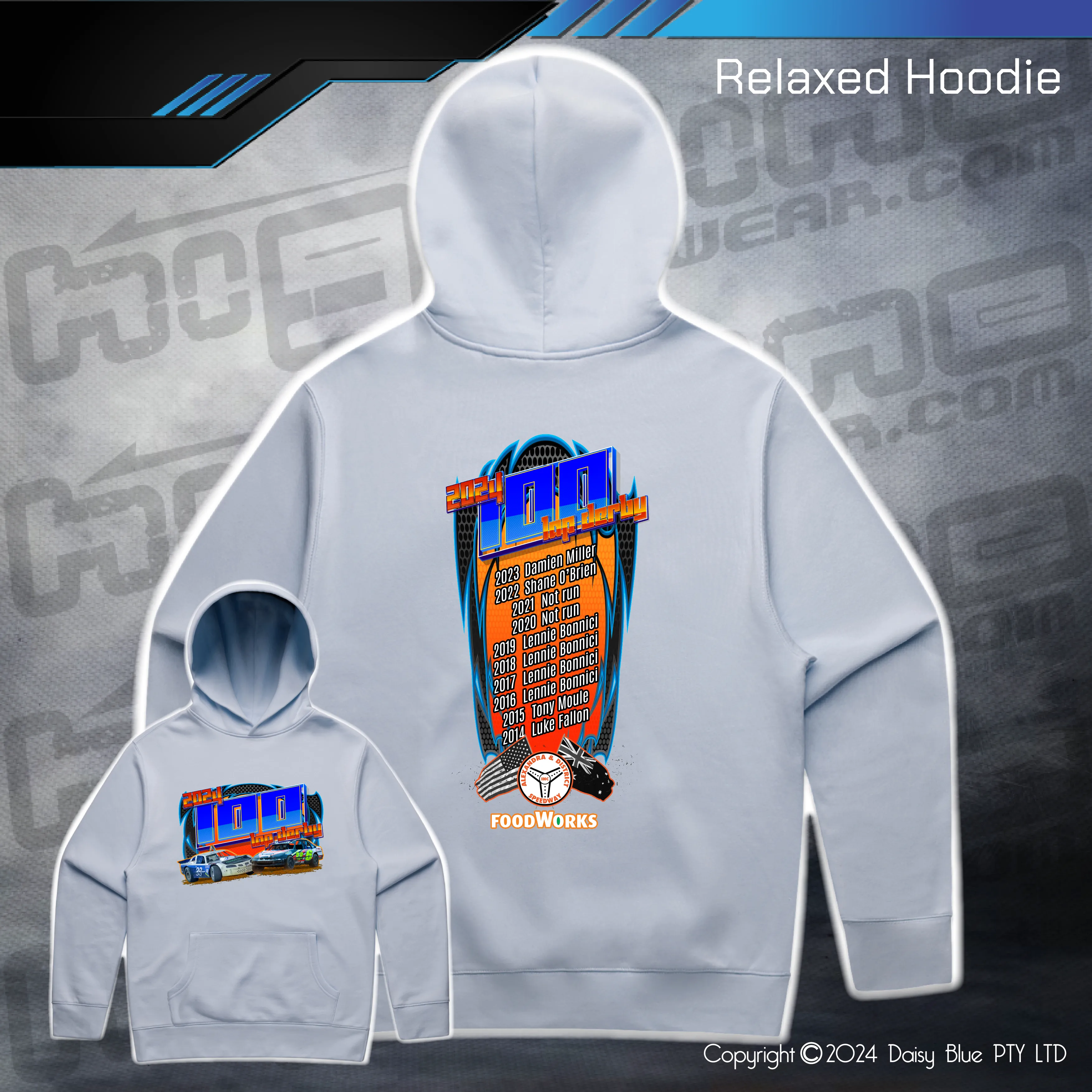 Relaxed Hoodie - 100 Lap Derby 2024