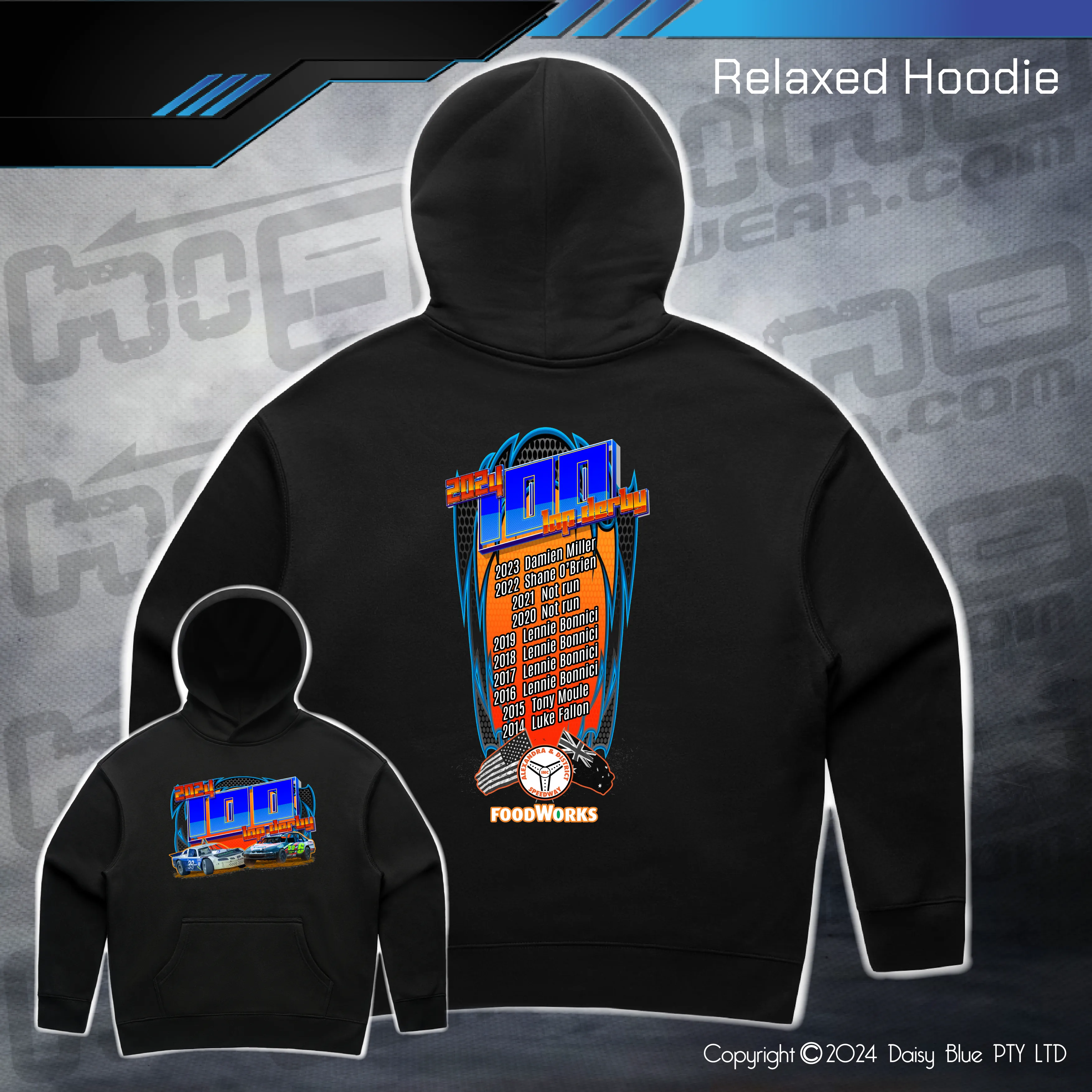 Relaxed Hoodie - 100 Lap Derby 2024