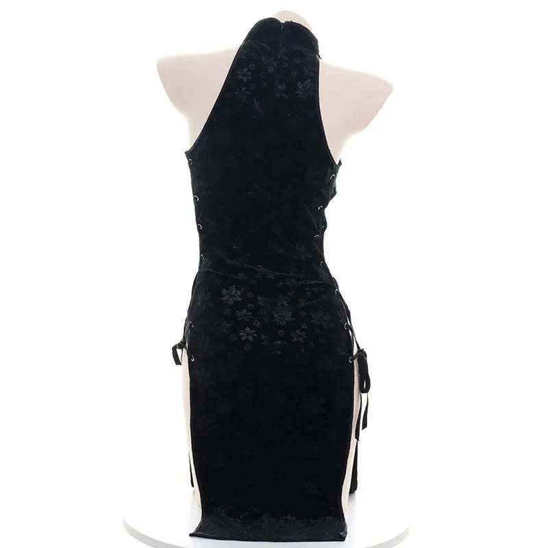 RETRO HOLLOW CHEONGSAM    KF82993