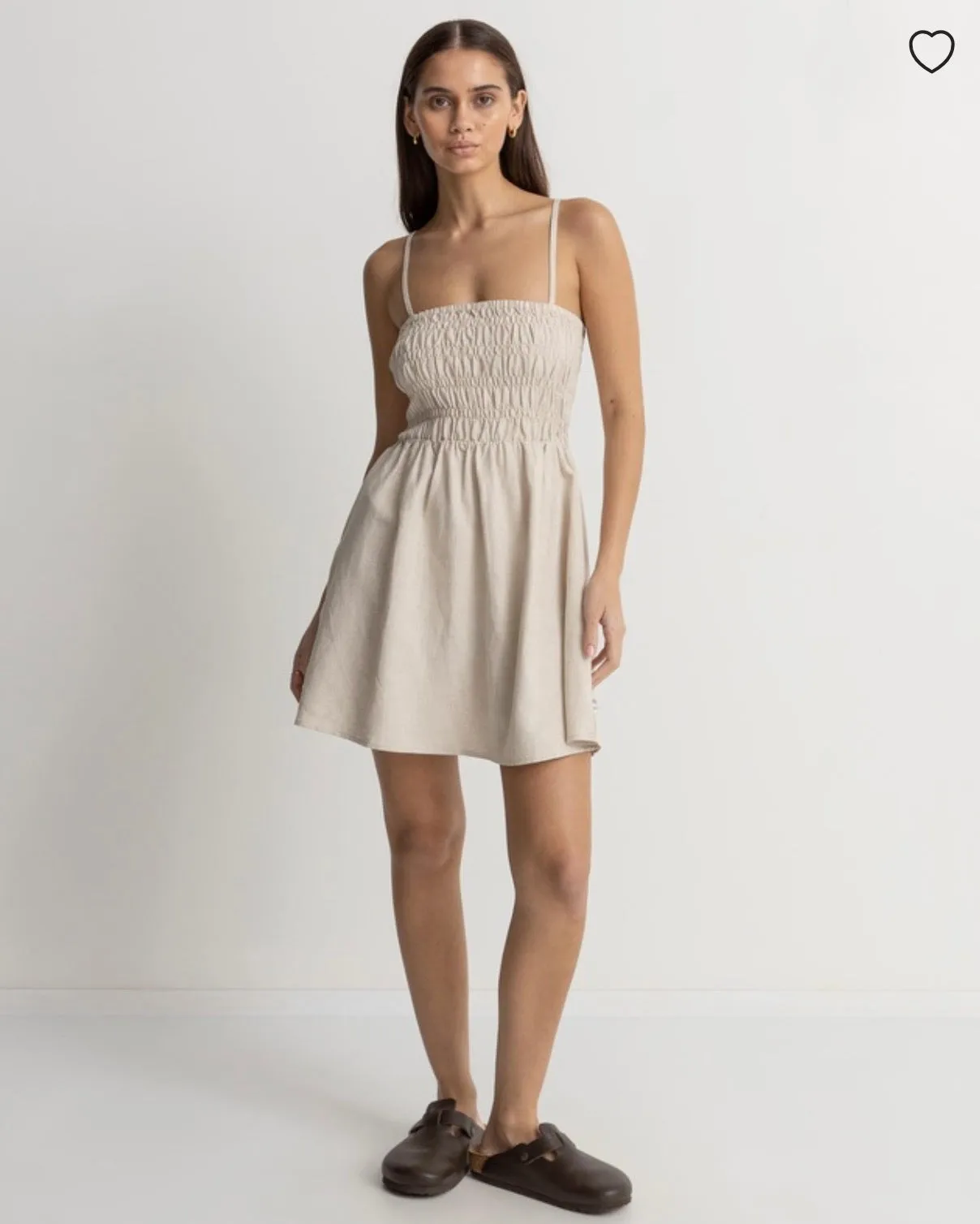 Rhythm Classic Shirred Mini Dress