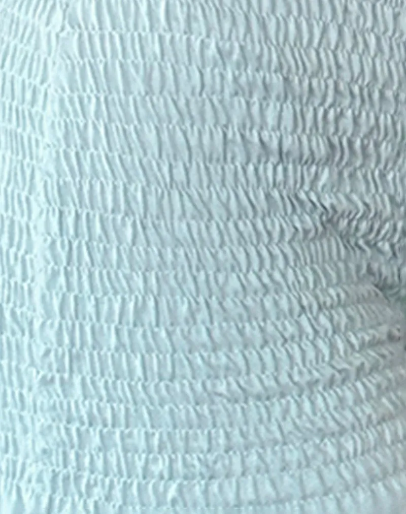 Ritala Shirred Micro Shorts in Powder Blue