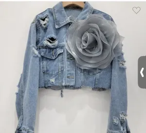 Rose Denim Jacket
