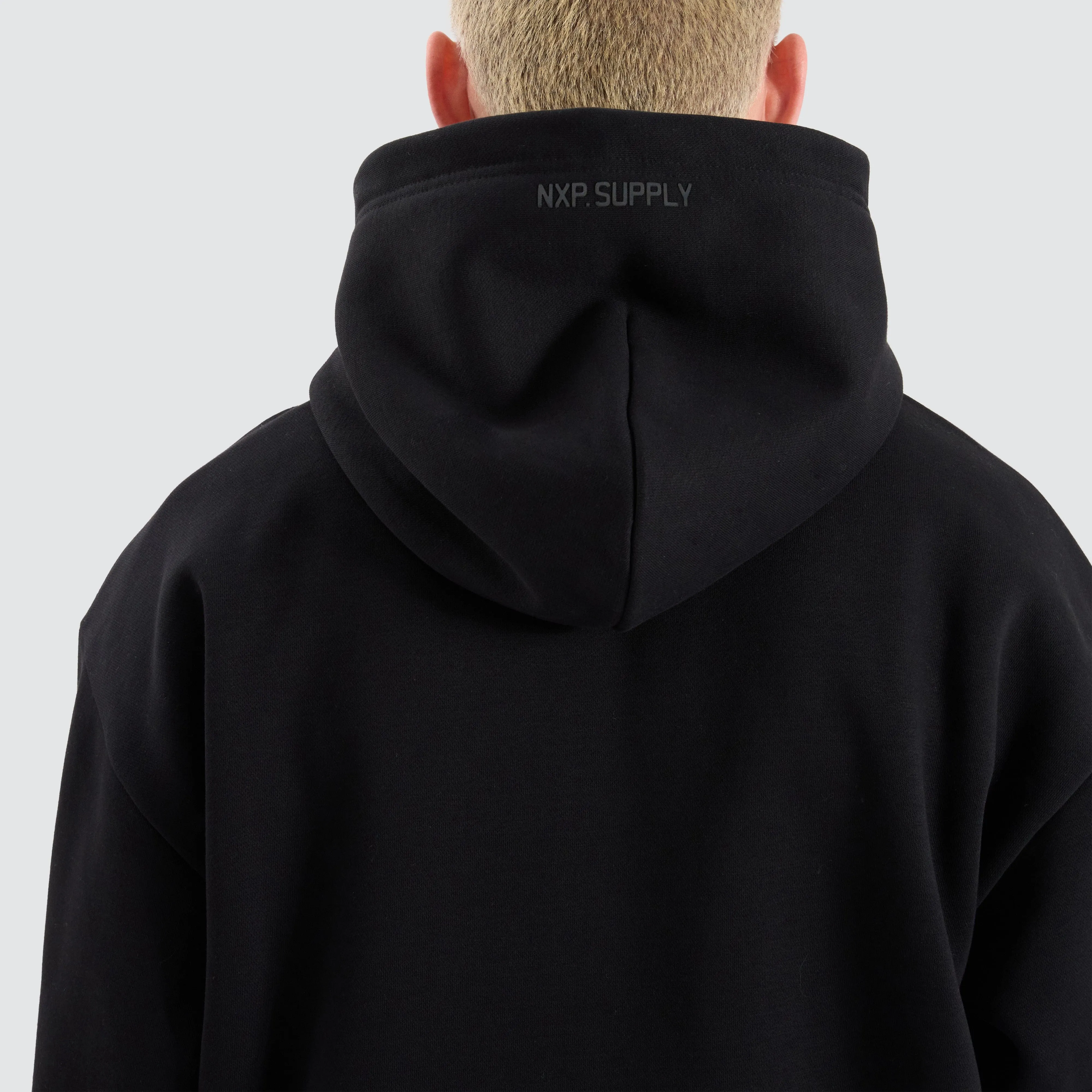 Rosthern Relaxed Zip Through Hoodie Jet Black